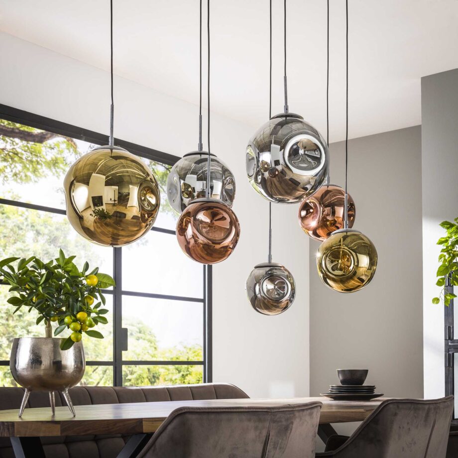 Elegant Estrella Loftlampe med Justerbare Glaskupler