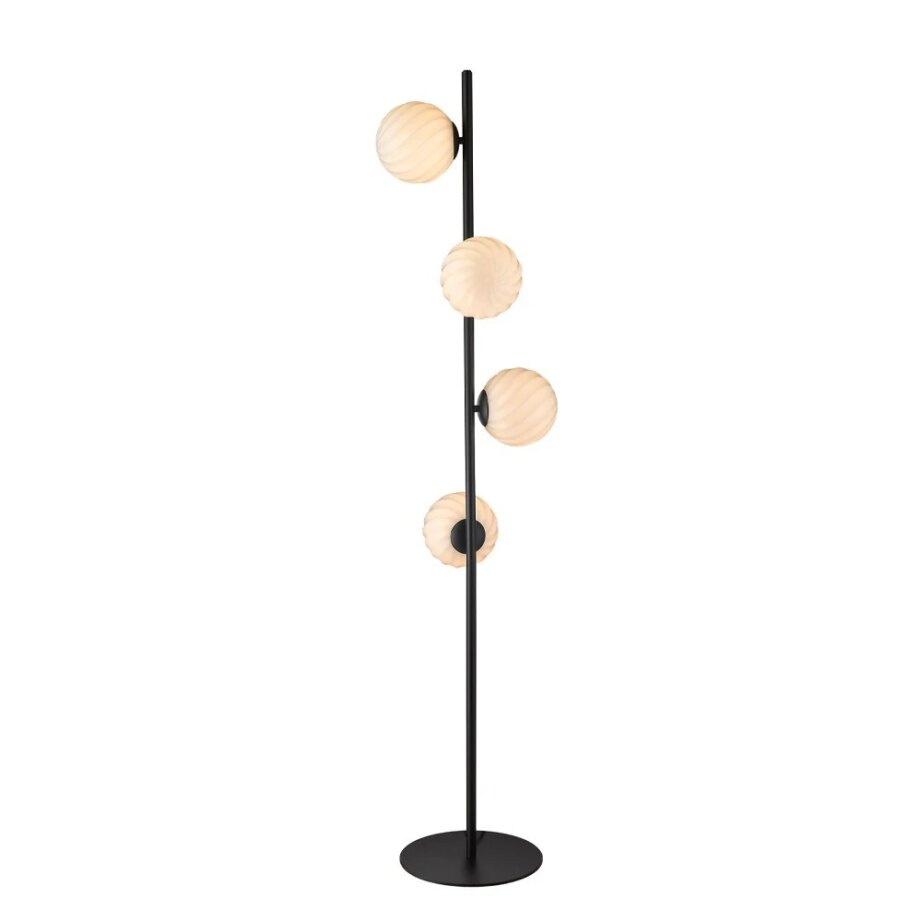 Sort Halo Design Twist Gulvlampe – Moderne Elegance til Hjemmet