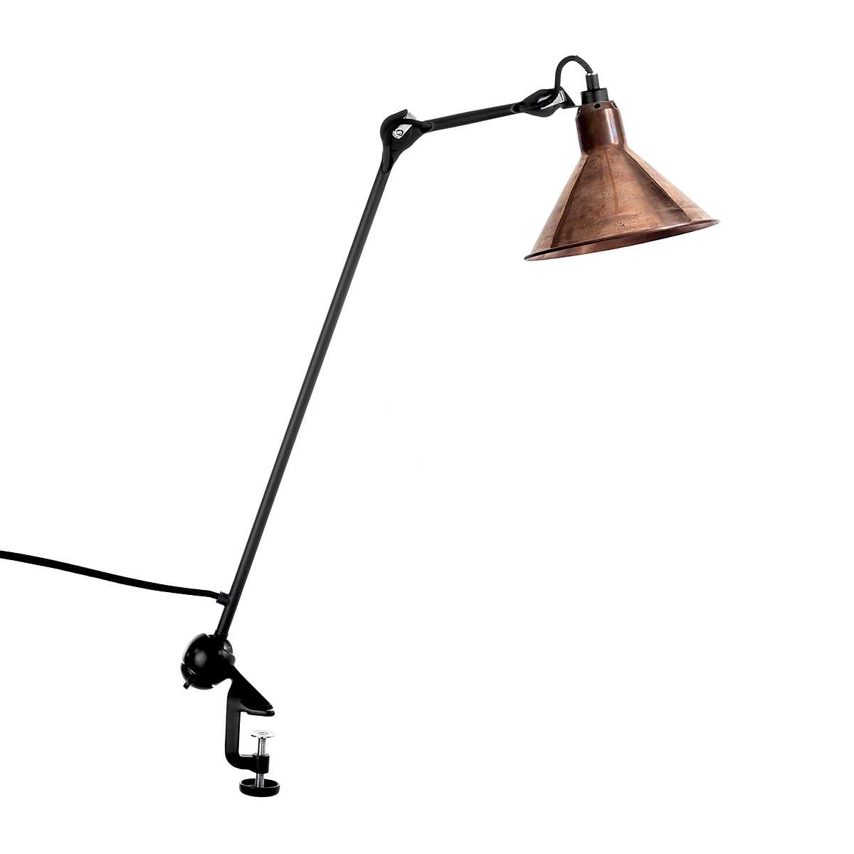 Lampe Gras 201 Arkitektlampe – Tidløs Sort/Kobber Elegance