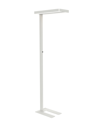 Hvid LED Gulvlampe med Lysdæmper – Kontor Tilbud!