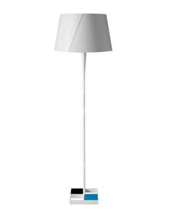 Hvid Tato Lux Gulvlampe – Blå & Mat Designet af Gio Ponti