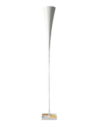 Tato Lux Gulvlampe – Hvid med Orange Finish, Elegant Design