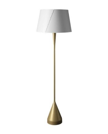 Elegant Hvid Tato Lux Gulvlampe i Guld – Tidsløst Design
