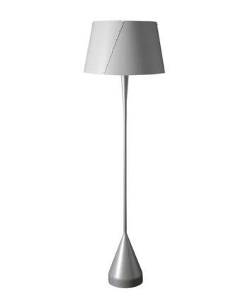 Elegant Hvid Tato Lux Gulvlampe i Sølv - Stilfuldt Design