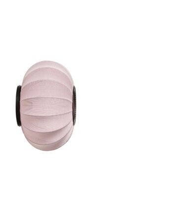 Lyserød Oval Strikket Lampe – Unik Belysning til Dit Hjem