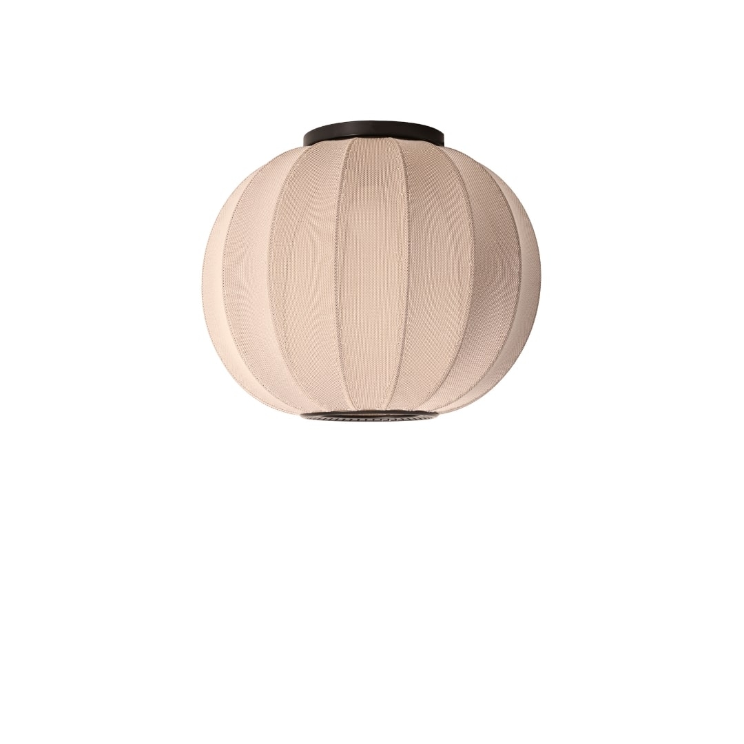 Håndlavet Beige Knit-Wit Loftlampe – Unik Belysning Tilbud