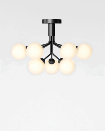Apiales Loftlampe i Satin Opal – Elegance til Dit Hjem