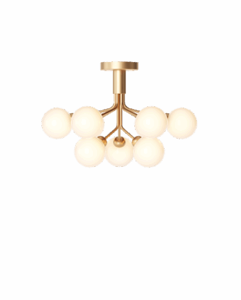 Apiales Loftlampe i Børstet Messing – Elegant Belysning