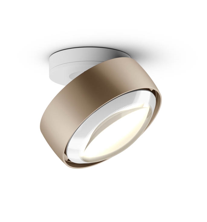 Hvid Occhio Piu Alto Volt S100 Loftlampe – Mat Guldtilbud