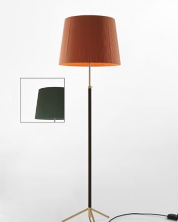 Elegant Grøn Messing Gulvlampe – Stilfuld Belysning Tilbud