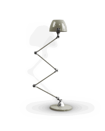 Aicler Aic433 Gulvlampe Fra Jield Khaki Grey Poleret Blank - Jieldé Lampoo