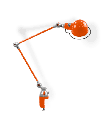 Jieldé Signal SI332 Bordlampe med Klemme - Orange Poleret