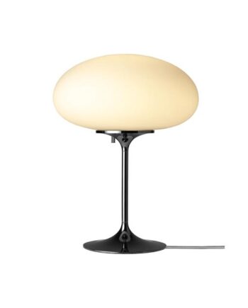 Dæmpbar Sort Gubi Stemlite Bordlampe i Krom