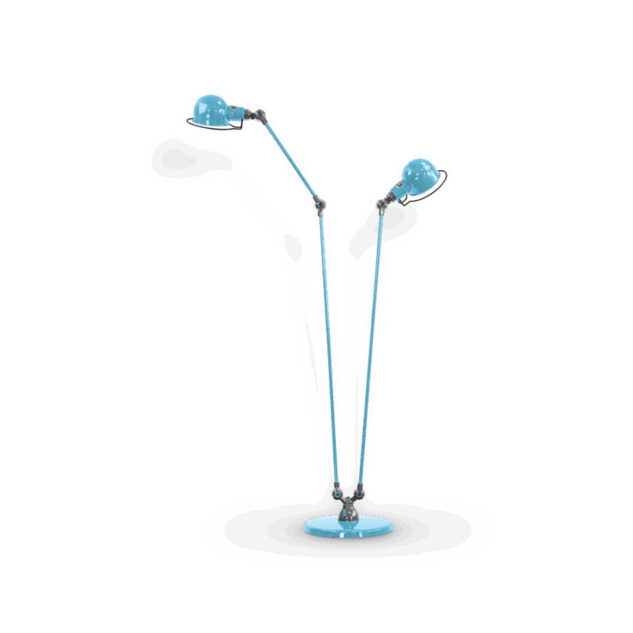Signal Si8380 Gulvlampe Fra Jield Pastel Blue Blank Poleret - Jieldé Lampoo