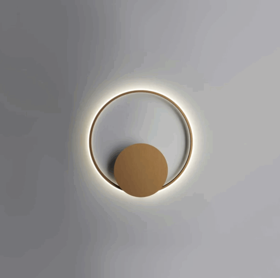 Olyring Væg-Loftlampe i Bronze – Minimalistisk Belysning