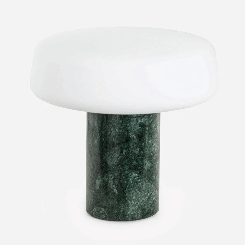 Elegant Bordlampe i Grøn Marmor fra Terrence Woodgate