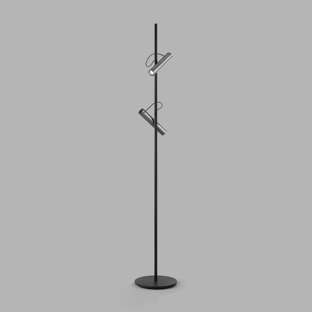 Sølv Spirit F1 Led Gulvlampe – Unik Belysning til Dit Rum