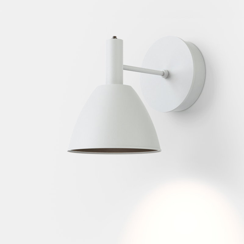 Hvid Mini Bauhaus Væglampe Lumini - Lumini Lampoo