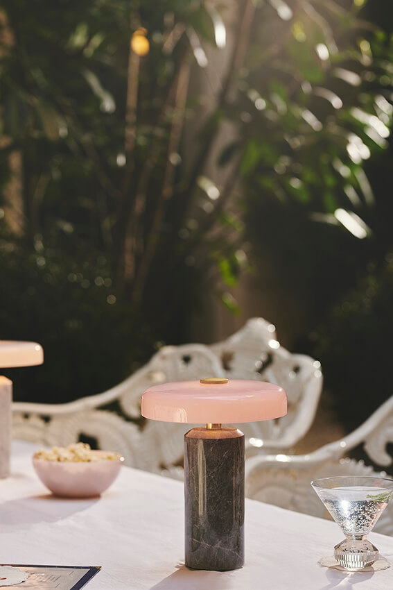 Trip Portable Batterilampe Bordlampe Silver Rose - Design By Us Lampoo - 5713874212134