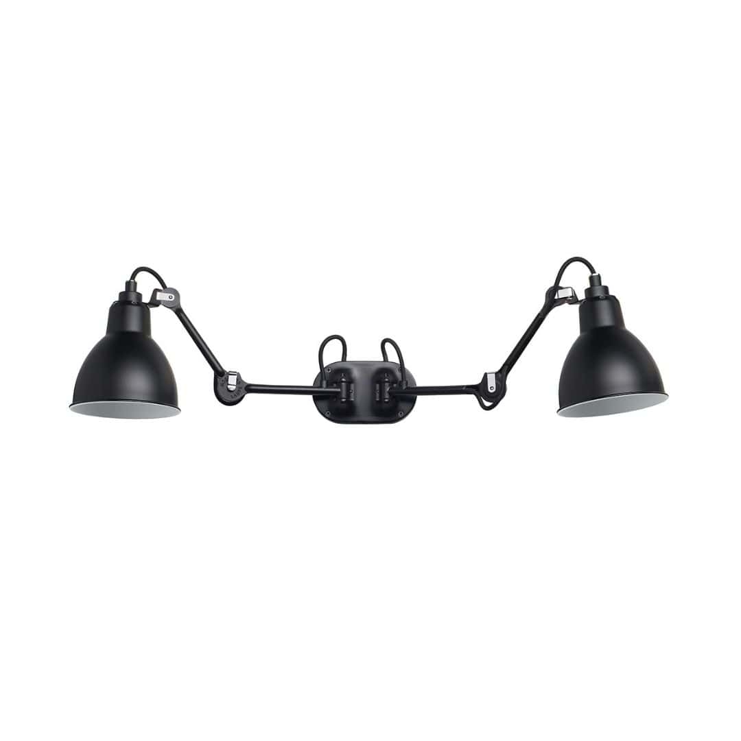 Sort 204 Double Væglampe Lampe Gras - Lampe Gras Lampoo  - 3700677608222