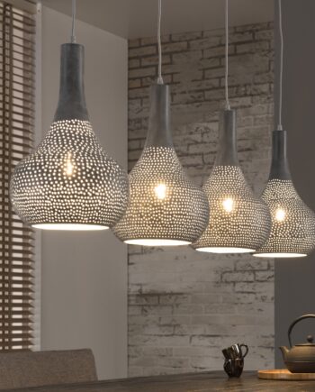 8141 Loftlampe Patineret Gråt Jern Lamper - Lampoo