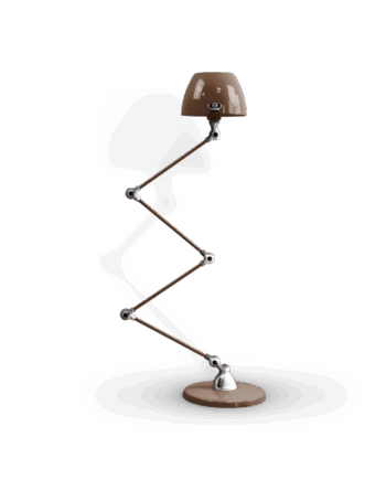 Aicler Aic433 Gulvlampe Fra Jield Chocolate Poleret Blank - Jieldé Lampoo