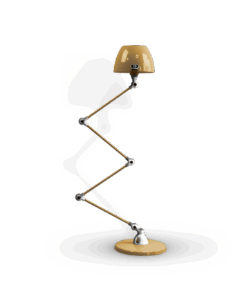 Aicler Aic433 Gulvlampe Fra Jield Pearl Gold Poleret Blank - Jieldé Lampoo