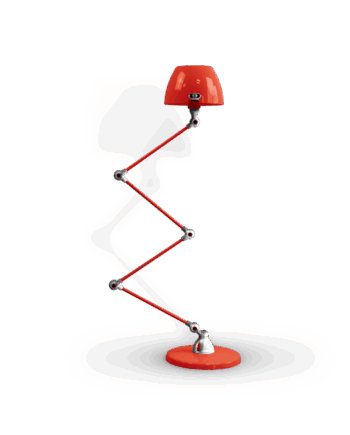 Aicler Aic433 Gulvlampe Fra Jield Red Poleret Blank - Jieldé Lampoo