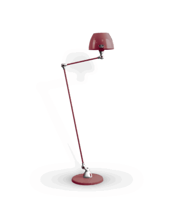 Aicler Aic833 Gulvlampe Fra Jield Burgundy Poleret Blank - Jieldé Lampoo