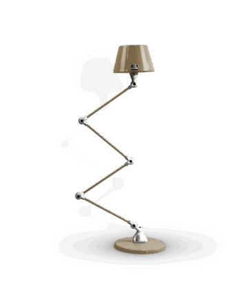 Aicler Aid433 Gulvlampe Fra Jield Pearl Beige Poleret Blank - Jieldé Lampoo