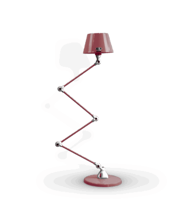 Aicler Aid433 Gulvlampe Fra Jield Burgundy Poleret Blank - Jieldé Lampoo