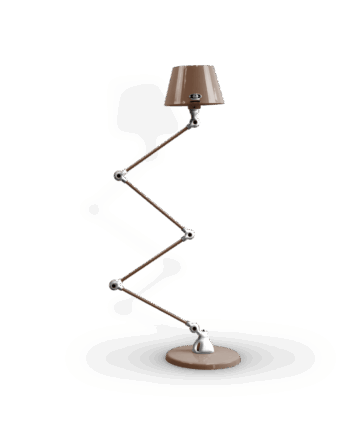 Aicler Aid433 Gulvlampe Fra Jield Chocolate Poleret Blank - Jieldé Lampoo