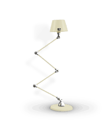 Aicler Aid433 Gulvlampe Fra Jield Ivory Poleret Blank - Jieldé Lampoo