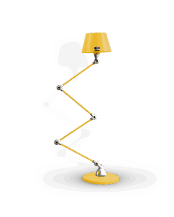 Aicler Aid433 Gulvlampe Fra Jield Mustard Poleret Blank - Jieldé Lampoo