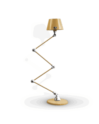 Aicler Aid433 Gulvlampe Fra Jield Pearl Gold Poleret Blank - Jieldé Lampoo