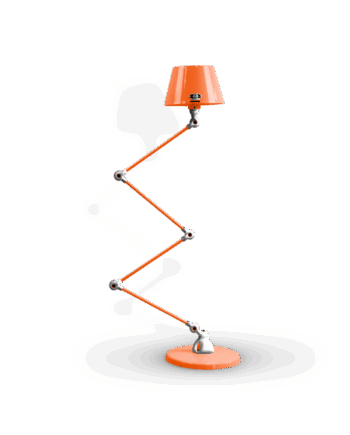 Aicler Aid433 Gulvlampe Fra Jield Orange Poleret Blank - Jieldé Lampoo