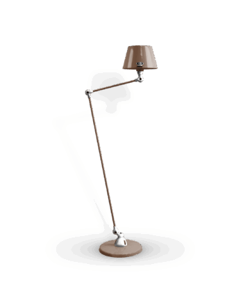 Aicler Aid833 Gulvlampe Fra Jield Chocolate Poleret Blank - Jieldé Lampoo