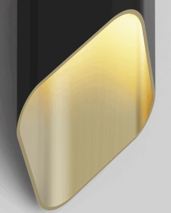 Ako 600 Væglampe Fra Astro Lighting Sort Guld - Astro Lampoo