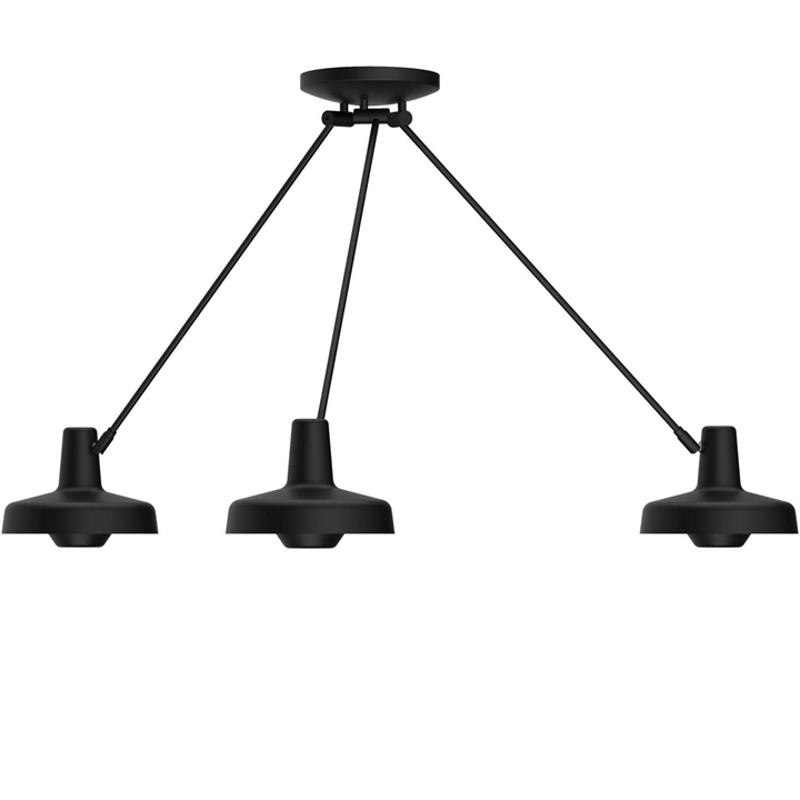 Sort Arigato Loftlampe Palace Triple - Grupa Lampoo - 5712802225301