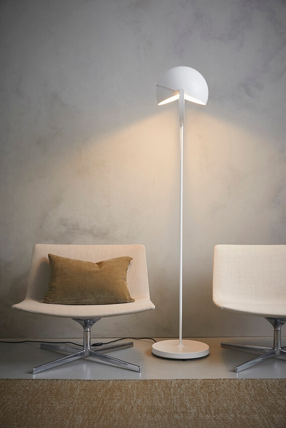 Hvid Eclips Gulvlampe - Lampoo