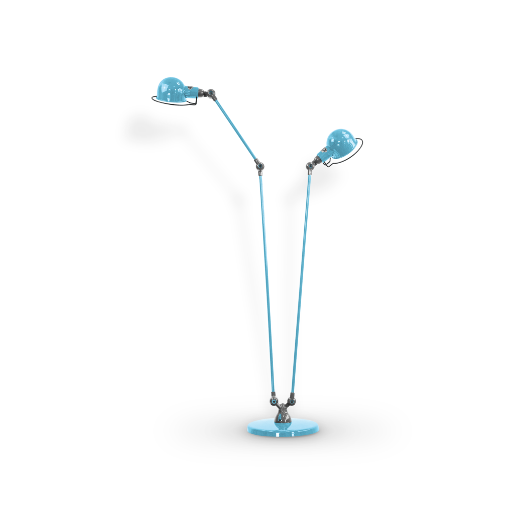 Signal Si8380 Gulvlampe Fra Jield Pastel Blue Blank Poleret - Jieldé Lampoo