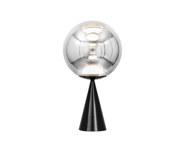 Sort Globe Fat Bordlampe Sølv - Tom Dixon Lampoo  - 5063081084302