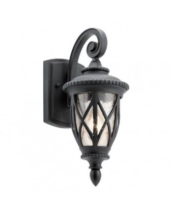 Admirals Cove Udendørs Væglampe Komposit Glas H37 E27 Sort Klar Med Dråbeeffekt - Kichler Lampoo