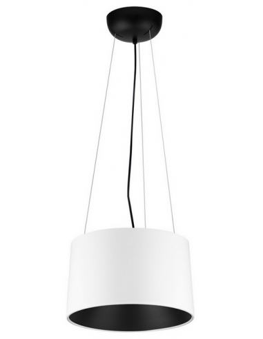 Hvid Atil Pendellampe Aluminium Ø35 24w Led Mat Sort Mat - Nova Luce Lampoo