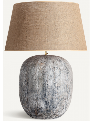 Bordlampe Beton Jute H96 E27 Rustik Grå Natur - Vical Home Lampoo