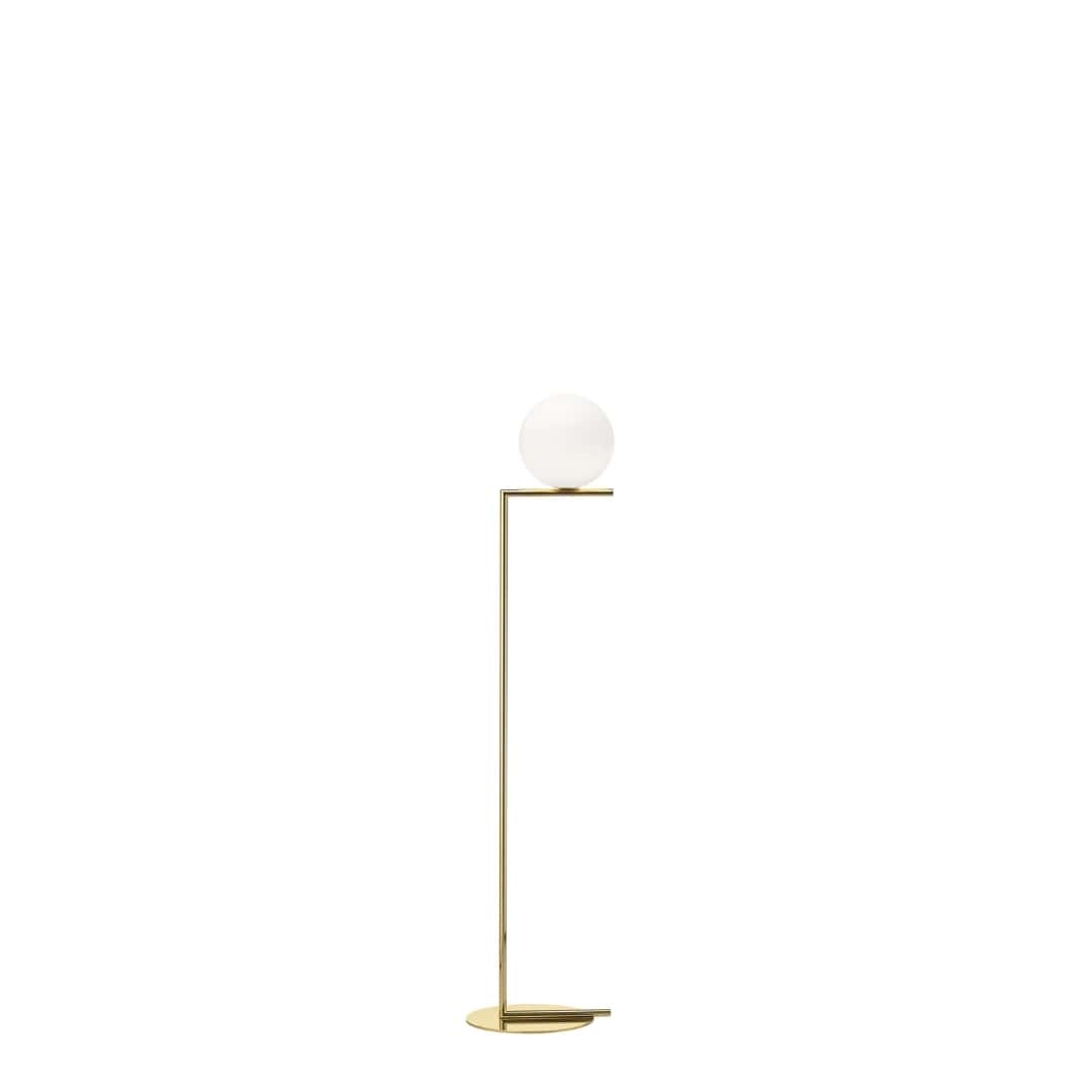 Messing / Guld Gulvlampe Guld Års Jubilæum Rest Flos - Flos Lampoo  - 8059607067000