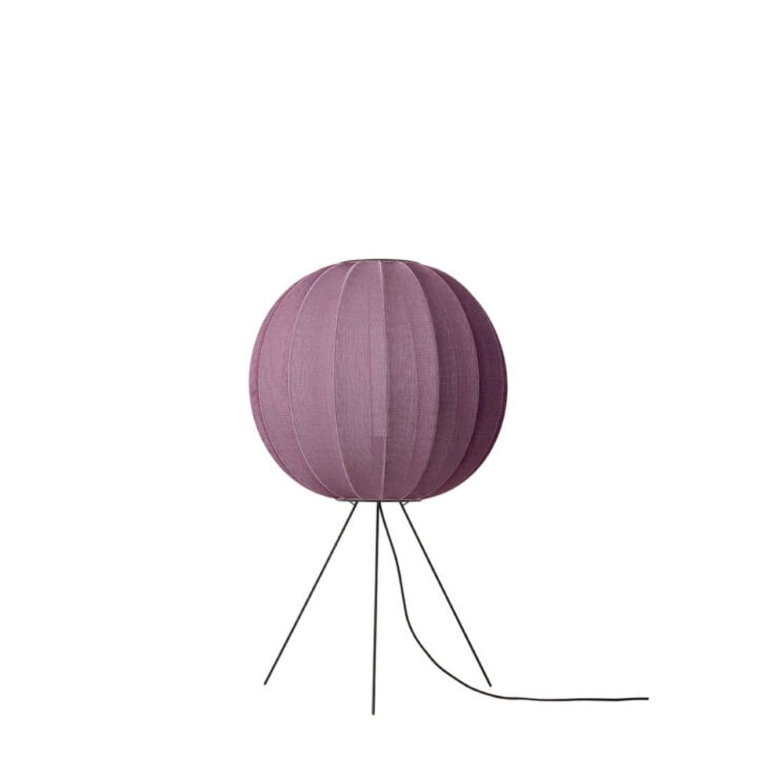 Rød Knit Wit Round Gulvlampe Medium Burgundy Made Hand - Made By Hand Lampoo  - 5710780602022