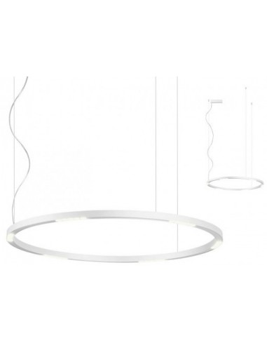 Hvid Union Pendellampe Aluminium Ø90 50w Smd Led Mat - Redo Lampoo